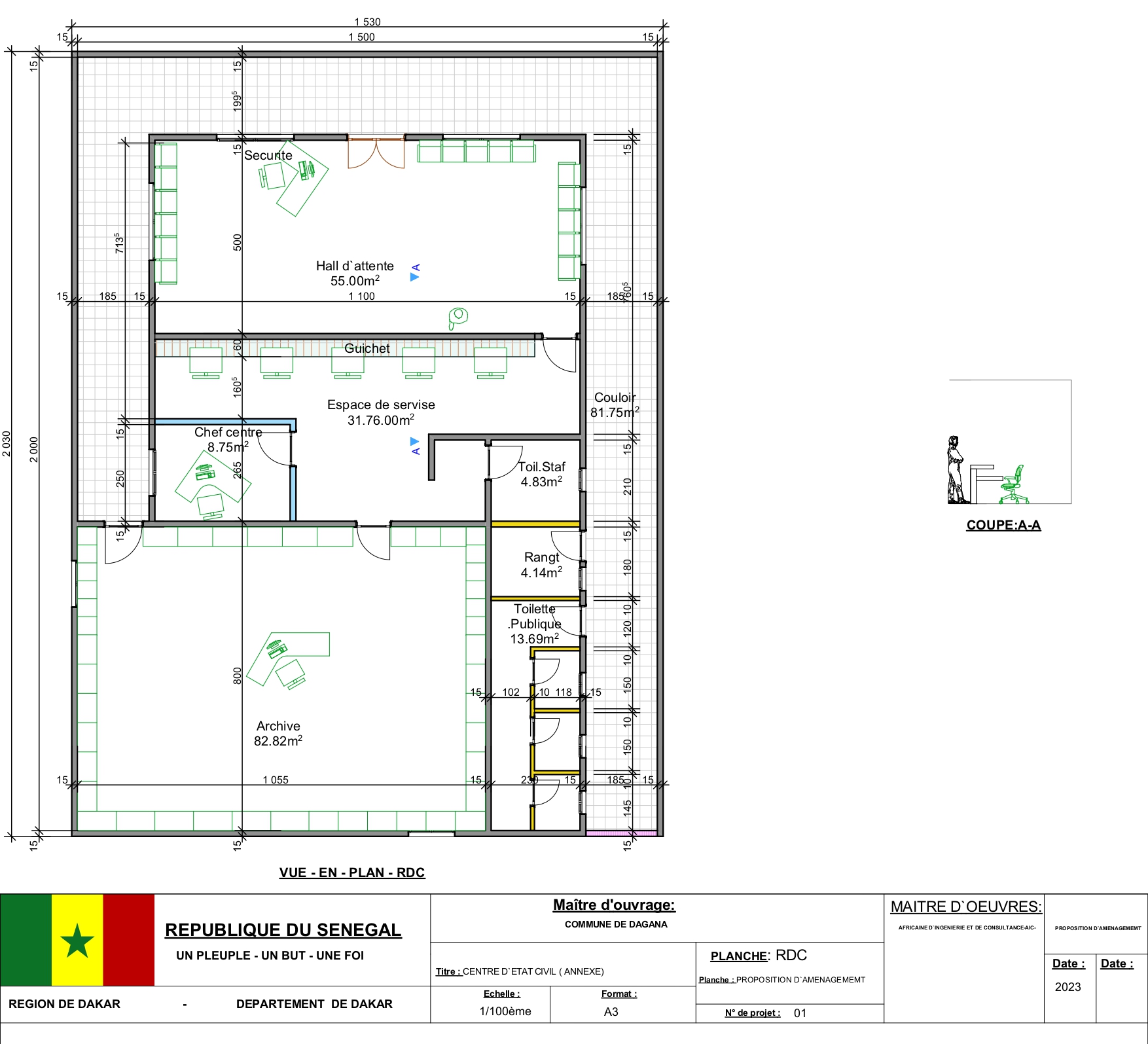 Projet de construction d’un centre d’état civil secondaire
